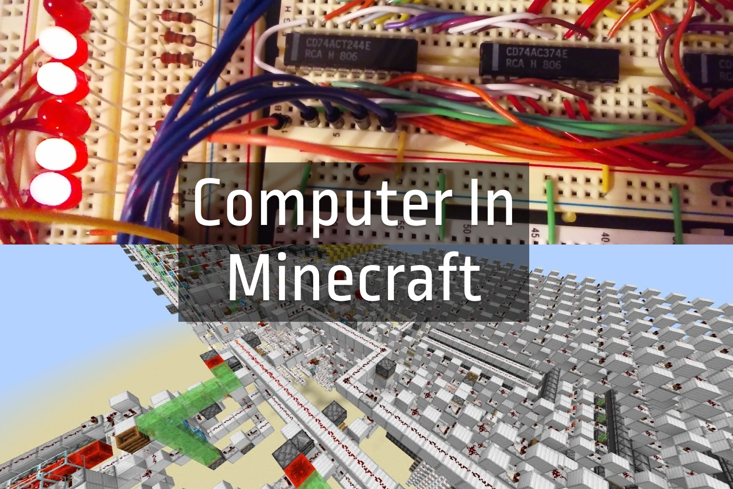 This 8-bit processor built in Minecraft can run its own games